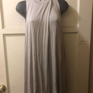 Sleeveless shirt dress with open front